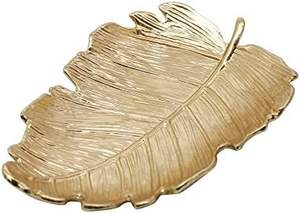 Plato de girasol de oro antiguo, plato floral decorativo, organizador de joyas de metal, bandeja de tocador, plato de servicio elegante - Product Image 3