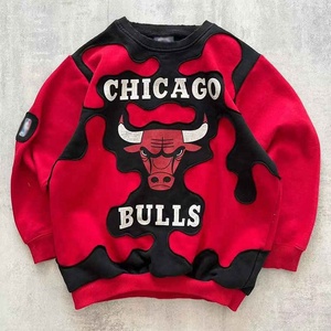 เสื้อสเวตเตอร์ปักลายแฟชั่นผ้าคอตตอนเนื้อนุ่มผสมเย็บอย่างมีสไตล์เหมาะสำหรับชุดลำลองสำหรับฤดูหนาวและยิมแฟชั่น - Product Image 1