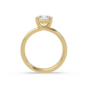 Anillos de Boda Modernos con Diseño de Espiga Ancha, Diamante Cultivado en Laboratorio de Corte Esmeralda de 2.00 Ct, Certificado IGI, Anillos de Compromiso de Oro de 14k, Joyería Fina - Product Image 3