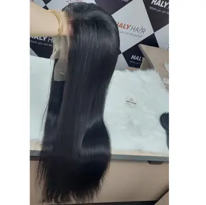 Vietnam esische rohe Haare schwarze Frauen 100% jungfräuliche Frontal Perücken besten Preis Voll farbe 10-30 Zoll Länge hohe Qualität