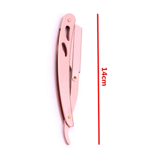 Navaja de Afeitar Recta para Hombre Más Vendida, Navaja de Afeitar Plegable de Acero Inoxidable, Cuchillo de Afeitar Profesional de Seguridad de Alta Calidad con Doble Hoja - Product Image 3