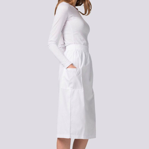 Nouvelle Arrivée Jupes Blouses Médicales Sur Mesure OEM pour Femmes, Tissu Satin 100% Coton de Haute Qualité, Respirant, Naturel, Coupe Droite Décontractée - Product Image 4