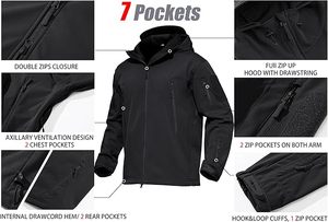 Veste softshell légère pour hommes, manteau de randonnée en plein air respirant coupe-vent résistant à l'eau avec fermeture éclair, vente en gros - Product Image 4
