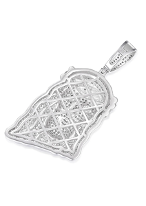 Colgante de Cruz Verde de Jesús, Plata 925 con Piedras de Moissanita VVS, Chapado en Oro de 14K y Rodio, Estilo Religioso Cristiano, Regalo - Product Image 4