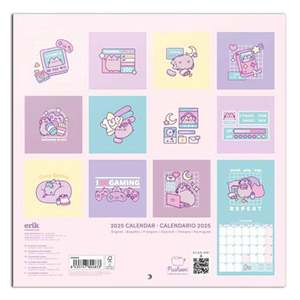 Calendario Perpetuo de Pared Pusheen 2025, Material de Papel para Uso en Mesa y Promociones, con Reloj Integrado y para Uso en Mesa - Product Image 5