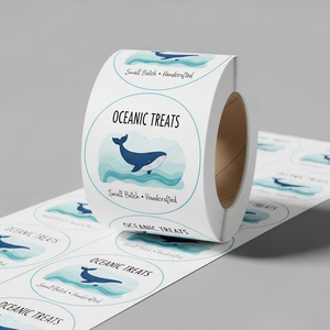 Étiquette d'autocollant de cercle imprimé par logo personnalisé pour la marque et la promotion d'emballage - Product Image 4