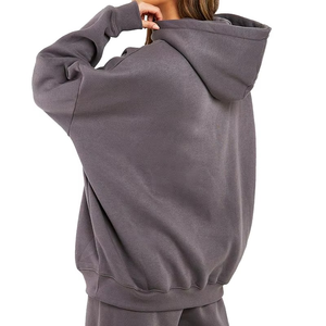 Vente en gros de sweats à capuche sport fitness personnalisés pour femmes 100% coton sweats à capuche surdimensionnés et lourds pour femmes - Product Image 5