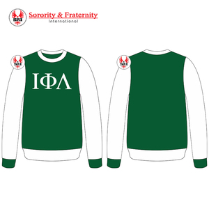 Sweat-shirt en molleton de coton brodé pour femmes Iota Phi Lambda Sorority, col rond à capuche personnalisé pour la saison hivernale - Product Image 2