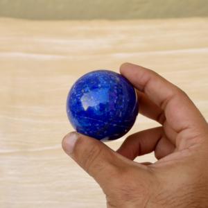 Lapis Lazuli Sphere Afghanistan Deep Royal Blue Crystal Ball Handmade Collection - Product Image 5