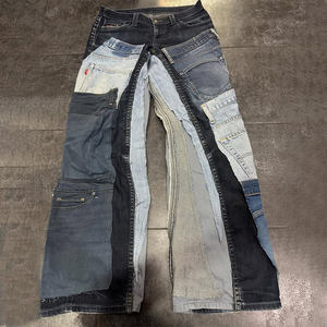 Jeans en denim brut <span class=keywords><strong>japonais</strong></span> DiZNEW 16 oz, taille ample personnalisée 38, jeans patchwork extensible pour homme - Product Image 2