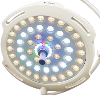 <span class=keywords><strong>Lampe</strong></span> chirurgicale <span class=keywords><strong>LED</strong></span> sans ombre KORUI, éclairage opératoire mural/plafonnier/mobile pour hôpital avec poignée intégrée KORUI - Product Image 2