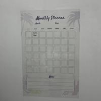 Modèle-21 Organisateur de planificateur mensuel en métal polystyrène durable Tableau blanc effaçable à sec Surface Électricité statique Réutilisable Verre/Bois
