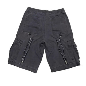 Pantalones cortos de mezclilla lavados de algodón 100% de alta calidad hechos a medida para hombres, ropa de calle con cremallera, estilo recto de cintura media para el verano - Product Image 3