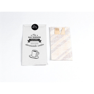 Sac en papier blanc pour couverts 11x24cm, papier professionnel, 1000 pièces, B2B - Product Image 2