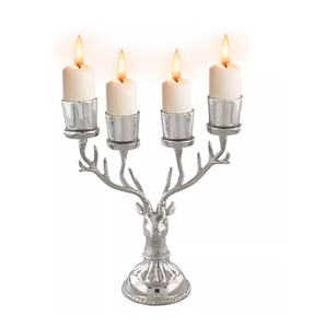 Décor de Noël de qualité supérieure renne t-light bougeoirs moderne métal brillant photophore pour la décoration de Noël de Festival de vacances - Product Image 3