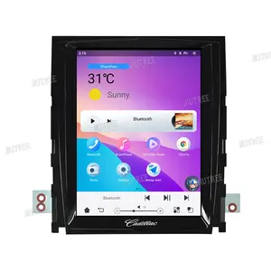 Qualcomm Android 11 için Cadillac Cadillac 2007 2008-2012 oto araba radyo 10.4 inç Tesla tarzı DVD OYNATICI Carplay GPS navigasyon