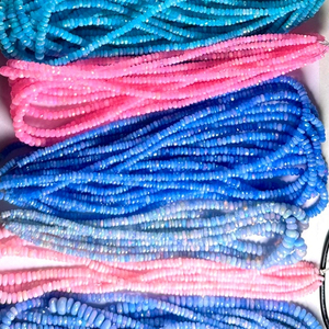 ลูกปัดโอปอลเจียระไนแบบย้อมสีธรรมชาติขนาด4มม. ถึง8มม. สำหรับเครื่องประดับ - Product Image 2