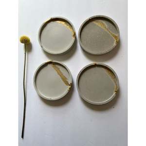 Ensemble de 4 sous-verres en résine blanche design antique de qualité supérieure avec des matériaux et une qualité extra premium à très bon prix - Product Image 4