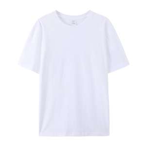 T-shirt unisexe à manches courtes de haute qualité pour hommes col rond décontracté Streetwear 100% coton vente en gros - Product Image 4