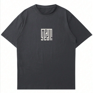 Logo personnalisé T-shirt de fitness pour hommes coupe ample col rond vierge à manches courtes équipage 100% coton style décontracté populaire - Product Image 1