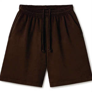 Pantalones cortos deportivos de algodón 100% de peso pesado al por mayor, pantalones cortos deportivos de felpa francesa transpirables para el sudor, pantalones cortos de entrenamiento para correr para hombre - Product Image 1