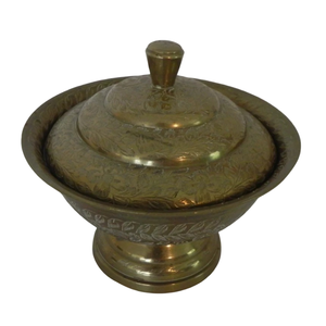 Ollas Khajoor Vintage de Latón de Alta Calidad, Olla Metálica para Dátiles Árabes con Acabado Pulido Martillado para Uso en el Hogar, Restaurantes y Cocinas - Product Image 2