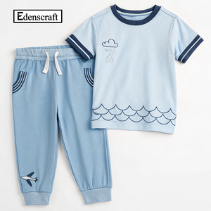Élégant moderne imprimé Smart Casual garçons vêtements ensembles 2025 à la mode été enfants tenues avec T-Shirts Joggers Spandex/Polyester - Product Image 1