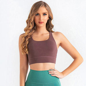 Sujetador de gimnasio XL para mujer, novedad en ropa deportiva de algodón sin costuras para yoga y belleza, con Top corto personalizado - Product Image 4