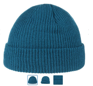 Bonnet tricoté personnalisé nouveau design avec patch en cuir/bonnet en coton riche 100% laine acrylique bonnets doux quotidiens casquettes - Product Image 4