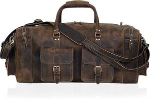 Wholesale Custom Handmade Leather Duffle <b>Bag</b> Genuine Leather Travel <b>Luggage</b> <b>Weekend</b> Overnight Gym Carry On <b>Bag</b> - Product Image 2