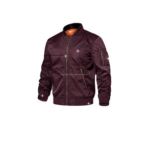 Service OEM en gros, veste bomber d'hiver pour homme à manches longues, fermeture éclair, tissu en toile, 100% polyester, dernières tendances - Product Image 6