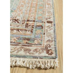 Alfombra Afgana de Lana Anudada a Mano, Color Verde, con Patrón de Medallón, Modelo EA-3061/cs-01, para Uso Doméstico - Product Image 4