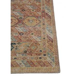 พรมขนสัตว์ถักมือ Erbe สีเบจ-น้ำตาล ลายเรขาคณิต สำหรับบ้าน ห้องโถง ห้องนั่งเล่น รูปทรงสี่เหลี่ยมผืนผ้า สไตล์ทับริซ สำหรับวัยรุ่น-GS-7069 - Product Image 4