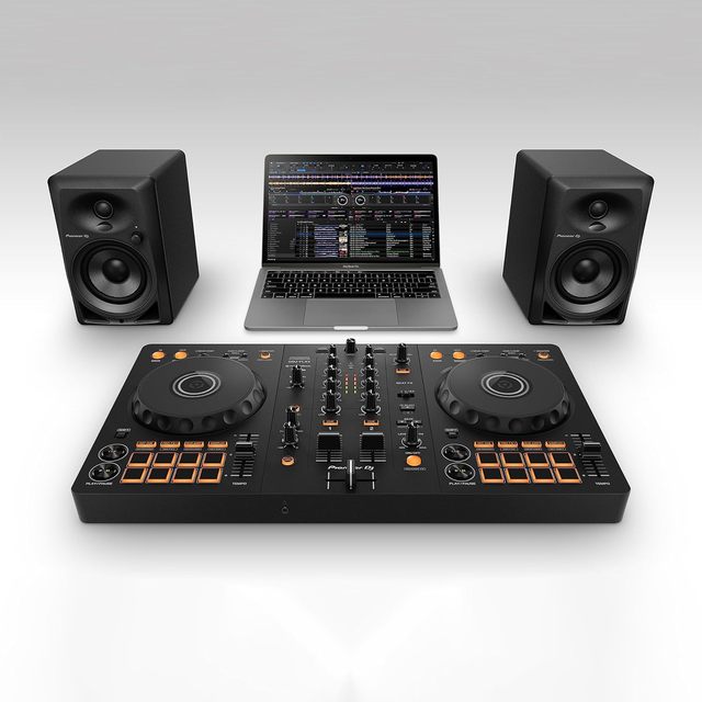 DJ DDJ-FLX4 2-Deck Audio Console Mixer with Graphite Metal & Plastic Materials Backlit Display Built-In Effects Full EQ