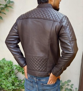 Handmade <b>Real</b> Cowhide <b>Leather</b> <b>Jacket</b> For Men Featuring Durable Craftsmanship Classic Design And Soft Lining From India - Product Image 3