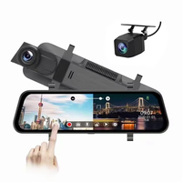 Nouveau miroir Dash Cam 1080P 10 "Full HD tactile double objectif vue arrière Vision nocturne pour voiture Dvr caméra