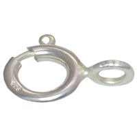 Fermoirs carrés en argent sterling de 8 mm, fermoirs mousquetons de haute qualité pour bijoux, au meilleur prix