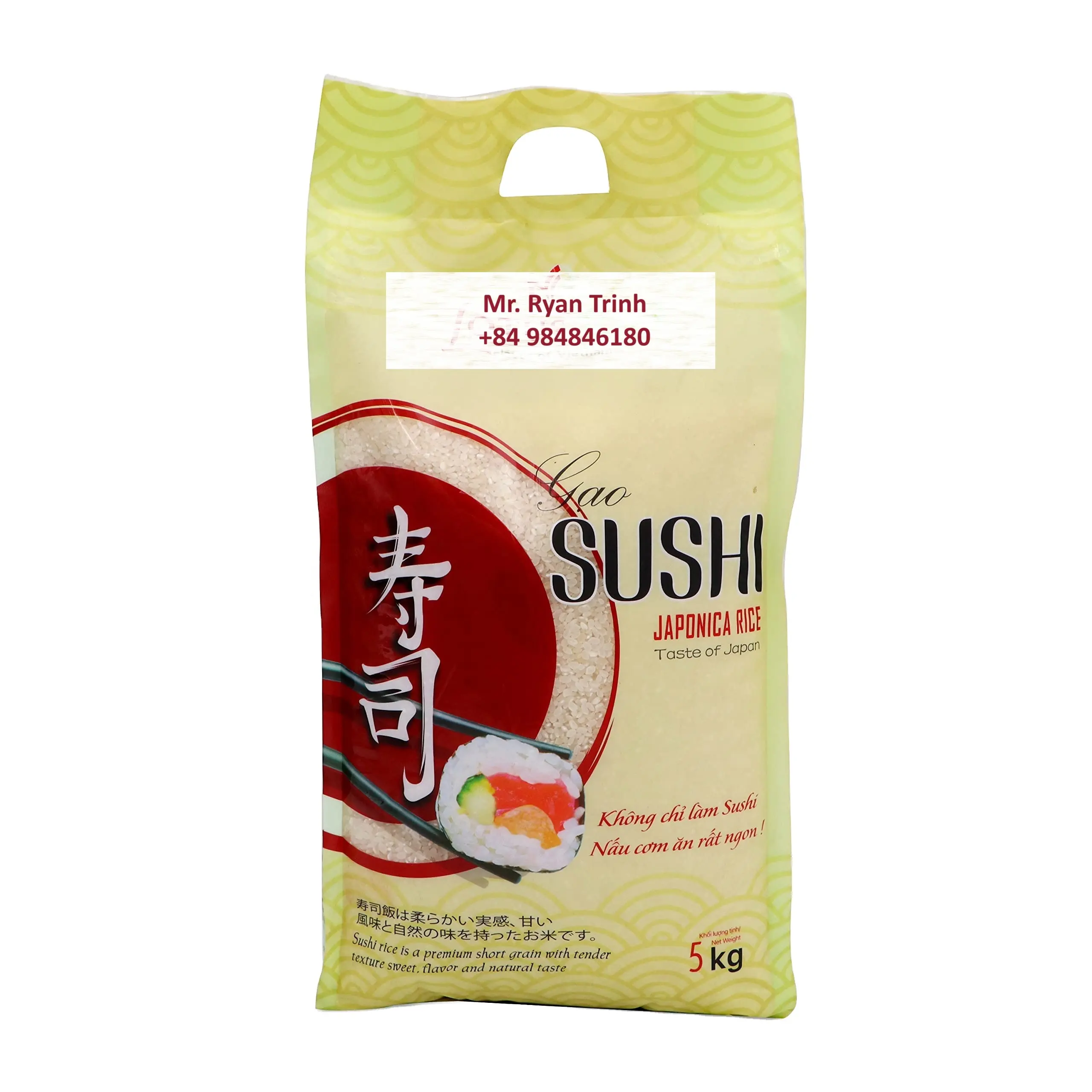 Sushi Japonica Rijst Riz Reis Arroz Rijst Geschikt Voor Japanse Food Leverancier Detailhandelaar Supermarkt Groothandel Jasmijn Rijst