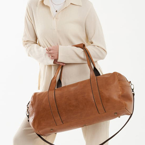 Sac de sport unisexe en cuir véritable de grande capacité vintage pliable sport voyage week-end luxe imperméable durable et élégant - Product Image 2