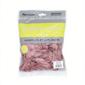 Ballons en latex Party Love 12 cm Rose Gold Métallique 100 pièces Sac décoratif - Product Image 2