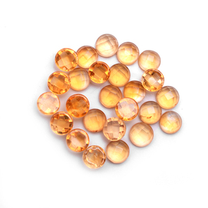 หินซิทรีนธรรมชาติสีเหลืองมะนาวธรรมชาติ3มม. พลอยโรเซคัท2.55กล็อสด้านหนา2มม. จำนวน25ชิ้น - Product Image 5