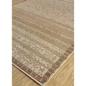 พรมขนสัตว์ถักมือ Erbe สีเบจ-น้ำตาล ลายเหรียญสี่เหลี่ยมผืนผ้า ทำด้วยมือสำหรับห้องนั่งเล่น ห้องโถง รุ่นใหม่ GS-1017 พรมโพลีเอสเตอร์ - Product Image 2