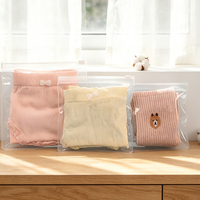 Sacs à fermeture éclair en EVA transparents pour lingerie, sous-vêtements, serviettes, chaussettes, emballage de vêtements, sac d'emballage en plastique EVA réutilisable pour vêtements