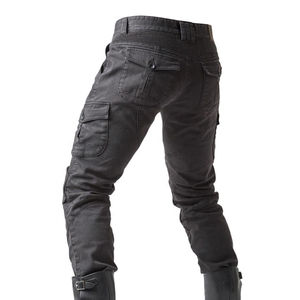 Jean de protection pour moto gris foncé pour homme, genoux renforcés, boucles réglables, respirant, séchage rapide, pantalon de conduite toutes saisons - Product Image 4