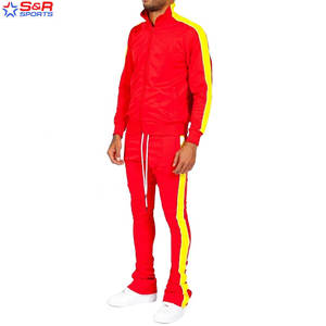 Logo privé personnalisé survêtements pour hommes empilés ensemble 2 pièces hommes manches longues respirant très résistant survêtements empilés pour hommes - Product Image 4