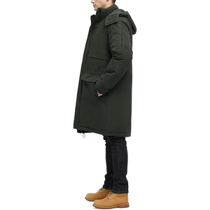 Abrigos de invierno para hombre, Parkas gruesas, impermeable, a prueba de viento, capucha desmontable, chaqueta acolchada larga - Product Image 4