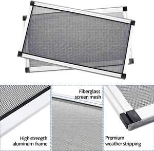 Finestra dello schermo espandibile scorrevole retrattile con telaio in alluminio di facile installazione all'ingrosso - Product Image 4