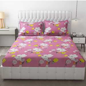 Juego de sábanas de algodón de calidad con estilo, 3 uds., estampado Floral sólido, estilo clásico, cómodo e ideal para regalar - Product Image 3