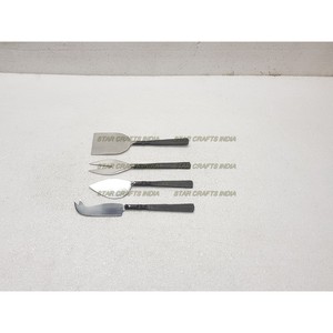 Juego de cubiertos con mango de resina para servidor de Pizza y queso, cucharas con mango de resina hechas a mano, juego de cuchillos y tenedores - Product Image 3