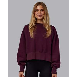 เสื้อสเวตเตอร์โอเวอร์ไซส์สำหรับผู้หญิง-เชอร์รี่แลคเกอร์ - Product Image 2